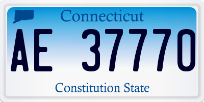 CT license plate AE37770