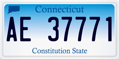 CT license plate AE37771