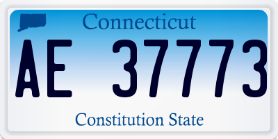 CT license plate AE37773