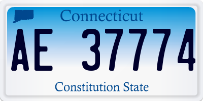 CT license plate AE37774