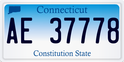CT license plate AE37778
