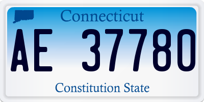 CT license plate AE37780