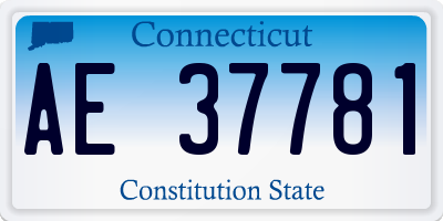 CT license plate AE37781