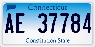 CT license plate AE37784