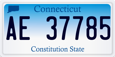 CT license plate AE37785