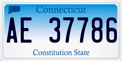 CT license plate AE37786