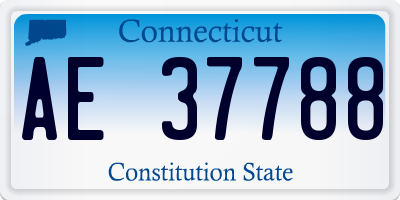 CT license plate AE37788
