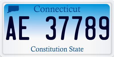 CT license plate AE37789