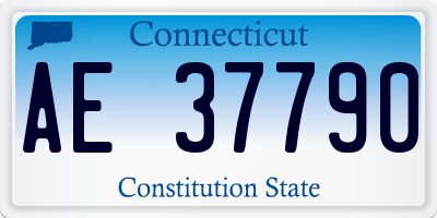 CT license plate AE37790