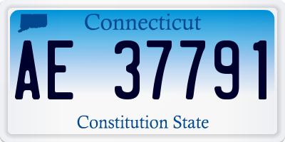 CT license plate AE37791