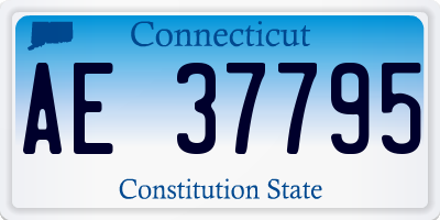 CT license plate AE37795