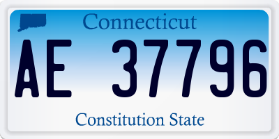 CT license plate AE37796