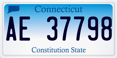 CT license plate AE37798