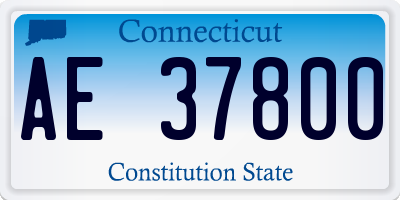 CT license plate AE37800
