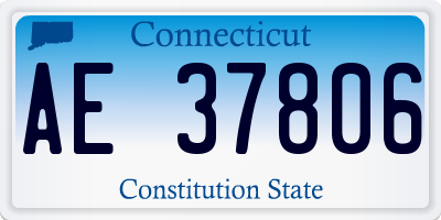CT license plate AE37806