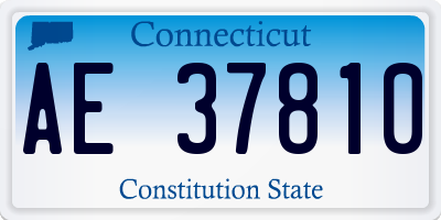 CT license plate AE37810