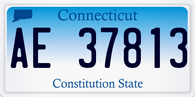 CT license plate AE37813