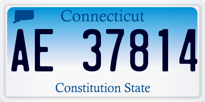 CT license plate AE37814