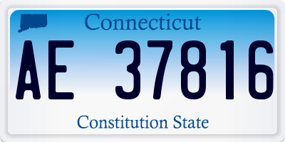 CT license plate AE37816