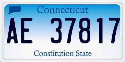 CT license plate AE37817