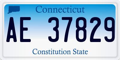 CT license plate AE37829