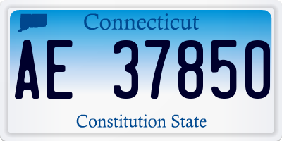 CT license plate AE37850