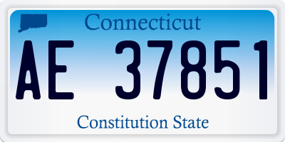 CT license plate AE37851