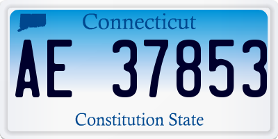CT license plate AE37853