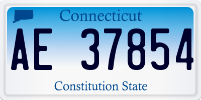 CT license plate AE37854