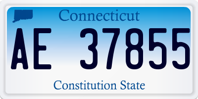 CT license plate AE37855