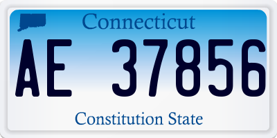 CT license plate AE37856