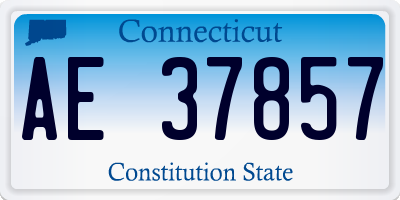CT license plate AE37857