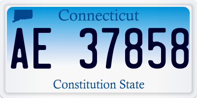 CT license plate AE37858