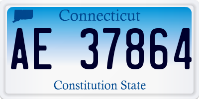 CT license plate AE37864