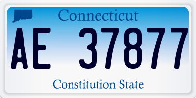 CT license plate AE37877