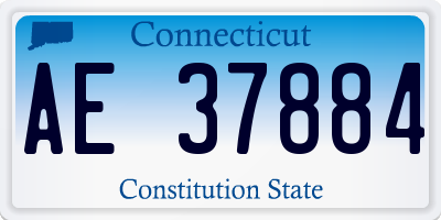 CT license plate AE37884