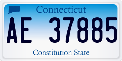 CT license plate AE37885
