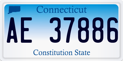 CT license plate AE37886