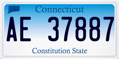 CT license plate AE37887