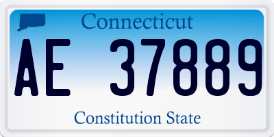 CT license plate AE37889
