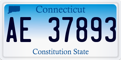 CT license plate AE37893