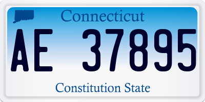 CT license plate AE37895