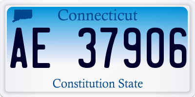 CT license plate AE37906