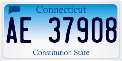 CT license plate AE37908