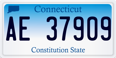CT license plate AE37909