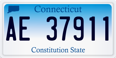 CT license plate AE37911