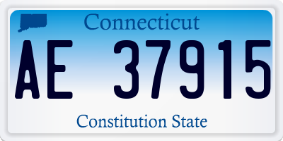 CT license plate AE37915