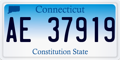 CT license plate AE37919