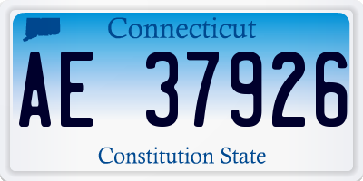 CT license plate AE37926