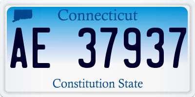 CT license plate AE37937